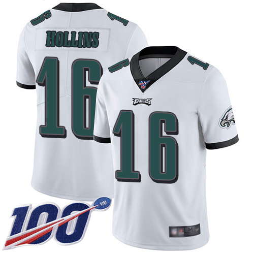 Men Philadelphia Eagles 16 Mack Hollins White Vapor Untouchable NFL Jersey Limited Player Season